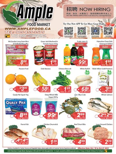 Ample Food Market (Brampton) Flyer October 15 to 21