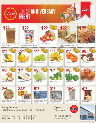 Lucky Supermarket (Surrey) Flyer October 15 to 21