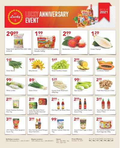 Lucky Supermarket (Winnipeg) Flyer October 15 to 21