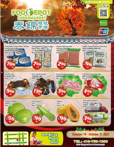 Food Depot Supermarket Flyer October 15 to 21
