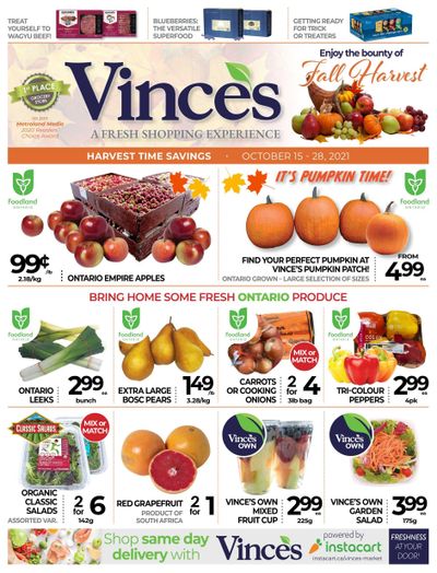 Vince's Market Flyer October 15 to 28