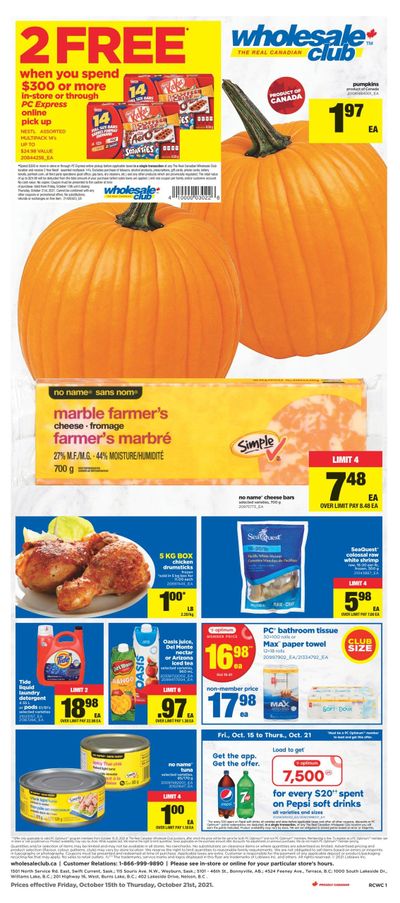Real Canadian Wholesale Club Flyer October 15 to 21