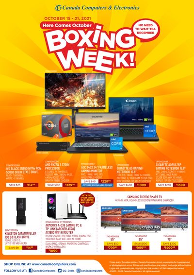 Canada Computers Flyer October 15 to 21
