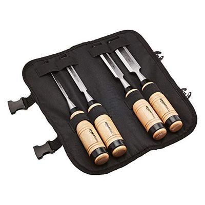Amazon Basics 4-Piece Wood Chisel Set - 1/4-Inch to 1-Inch, Wooden Handle $19.99 (Reg $39.24)