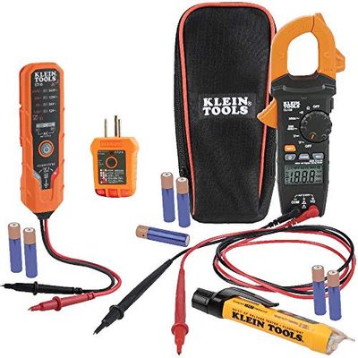 Klein Tools CL120VP Electrical Voltage Test Kit with Clamp Meter, Three Testers, Test Leads, Pouch and Batteries $76.43 (Reg $99.39)