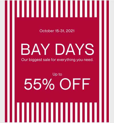 The Bay Canada Bay Days Sale: Save up to 55% off!
