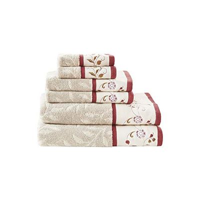 Madison Park Serene Towel Set, See Below, Red $73.26 (Reg $85.82)