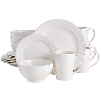 Gibson Home 16 Piece Amelia Court Dinnerware Set, White $51.21 (Reg $74.03)