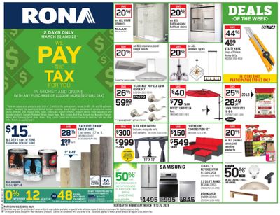 Rona (West) Flyer March 19 to 25