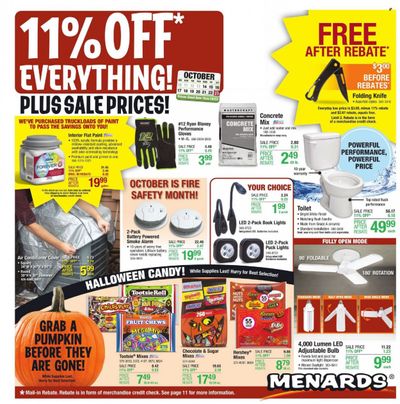 Menards Weekly Ad Flyer October 19 to October 26