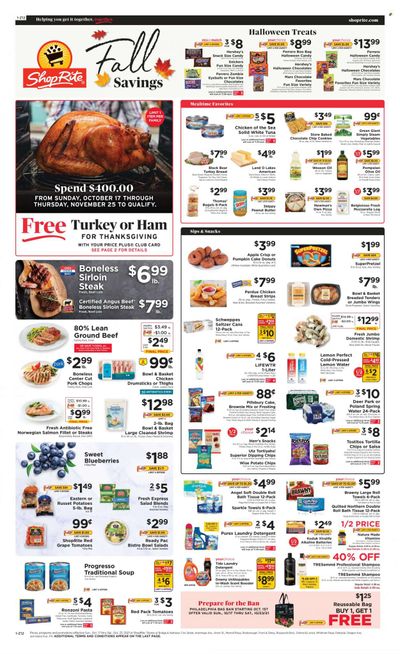 ShopRite (CT, DE, MD, NJ, NY, PA) Weekly Ad Flyer October 19 to October 26
