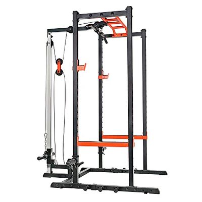Sunny Health & Fitness Power Zone Strength Rack Power Cage with LAT Pull Down Attachment $576.04 (Reg $822.94)