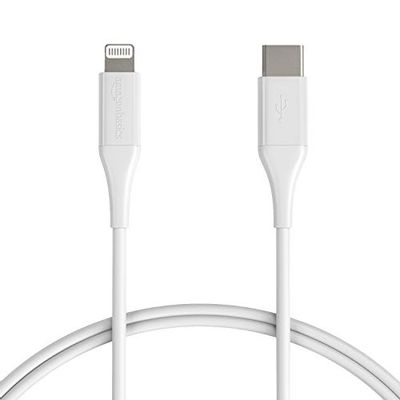 Amazon Basics Advanced USB-C to Lightning Cable, MFi Certified iPhone Charger - White, 3-Foot $14.42 (Reg $19.19)