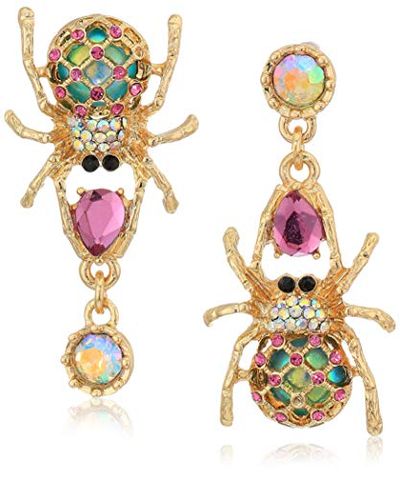 Betsey Johnson Spider Non-Matching Drop Earrings $14.83 (Reg $52.00)