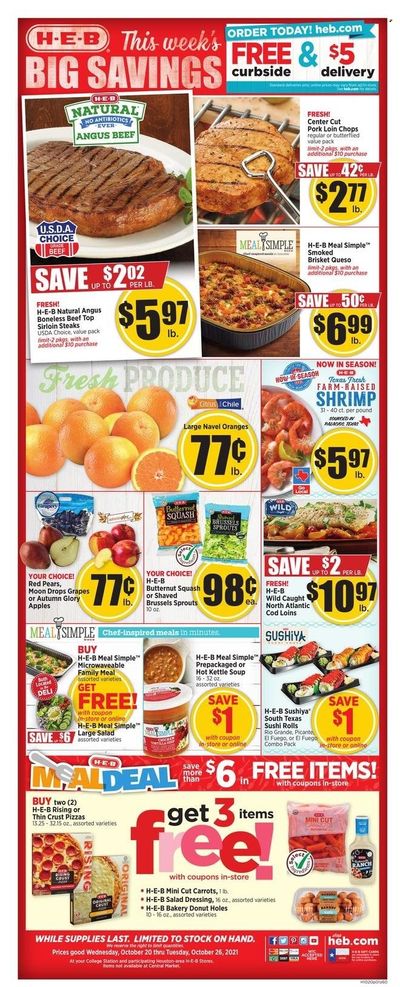 H-E-B (TX) Weekly Ad Flyer October 19 to October 26