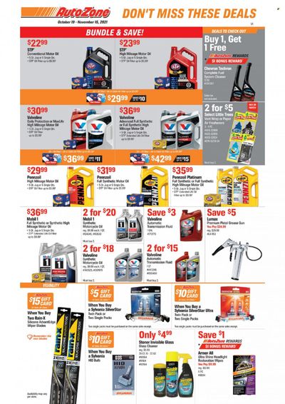 Autozone Weekly Ad Flyer October 20 to October 27