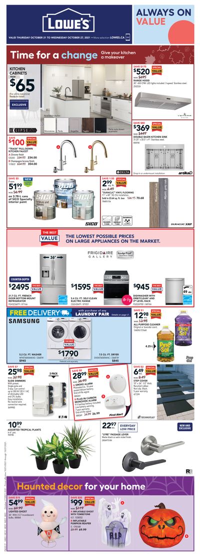 Lowe's Flyer October 21 to 27