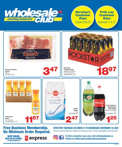 Wholesale Club (Atlantic) Flyer October 21 to November 10