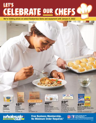Wholesale Club (Atlantic) Let's Celebrate Our Chefs Flyer October 21 to January 5
