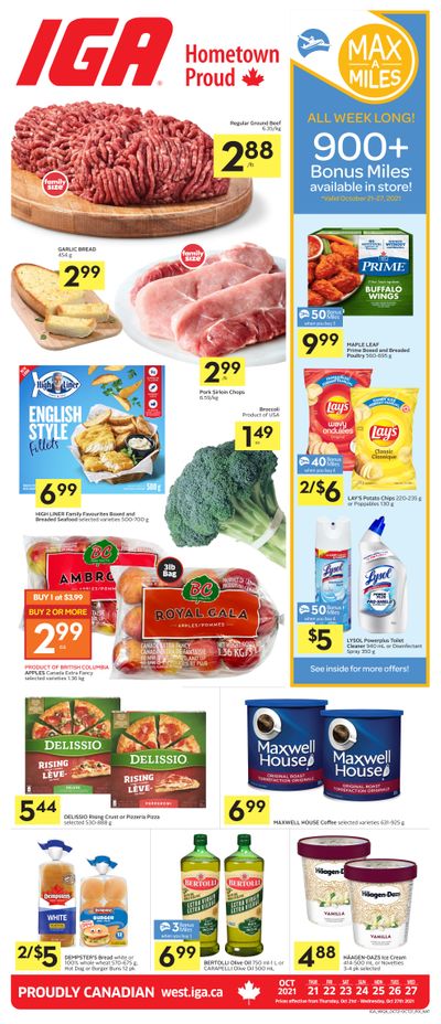 IGA (West) Flyer October 21 to 27
