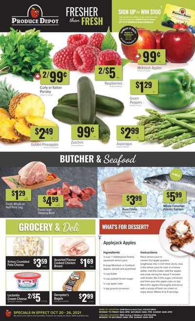 Produce Depot Flyer October 20 to 26