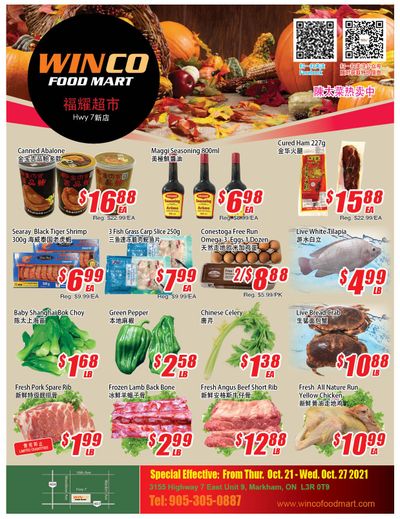 WinCo Food Mart (HWY 7) Flyer October 21 to 27
