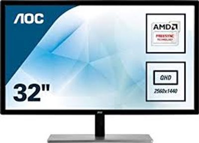 AOC Q3279VWFD8 31.5" QHD 2560x1440 Monitor, 10-Bit IPS Panel, 4ms, 75Hz, Freesync, DisplayPort/HDMI/DVI-D/VGA, Flickerfree on Sale for at Amazon Canada