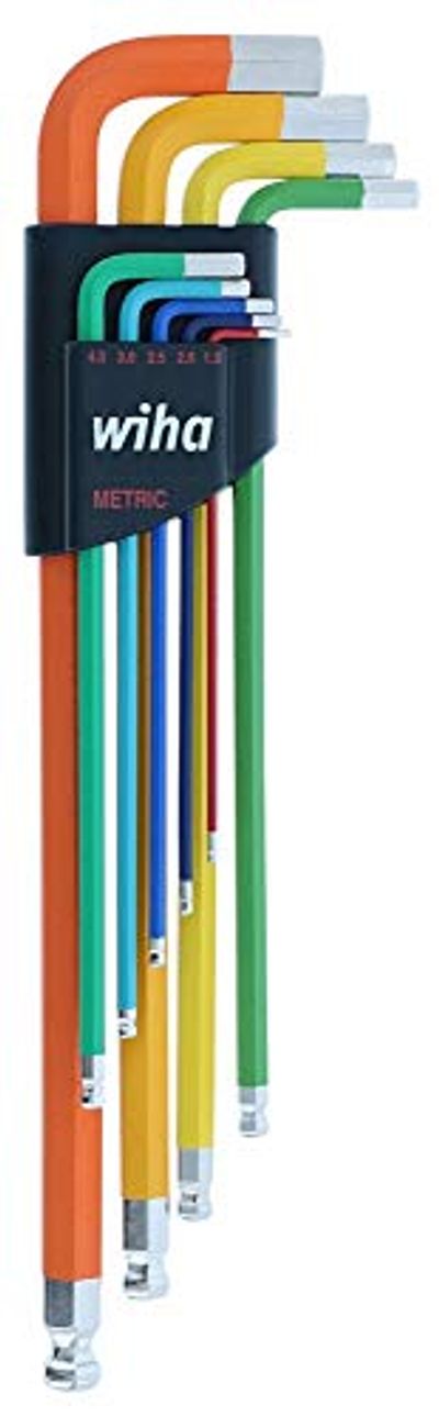 Wiha 66980 | 9 Piece Ball End Color Coded Hex L-Key Set - Metric $35.49 (Reg $37.78)