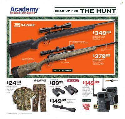 Academy Sports (AL, AR, GA, LA, MO, NC, SC, TN, TX) Weekly Ad Flyer October 21 to October 28
