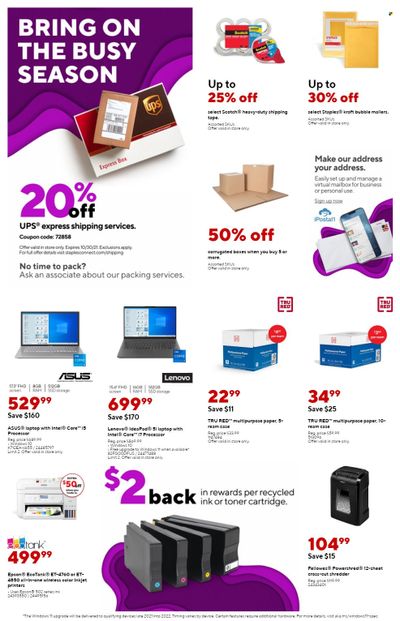 Staples Weekly Ad Flyer October 21 to October 28