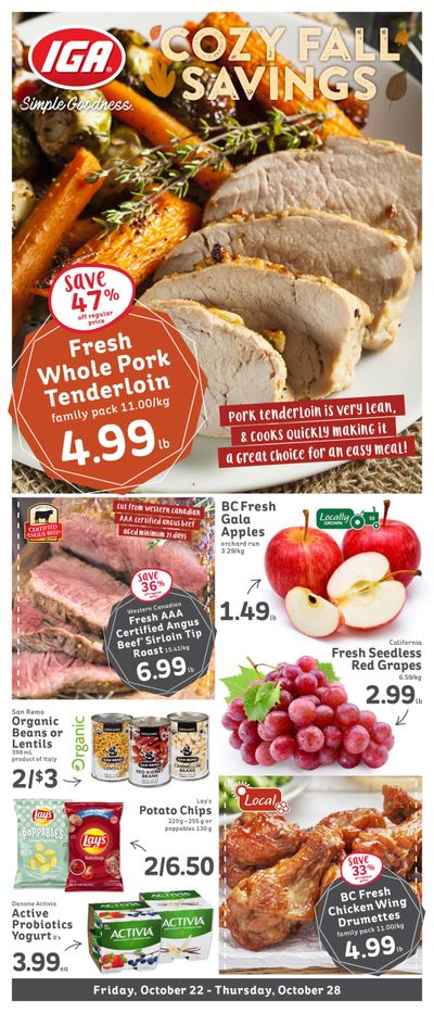 IGA Stores of BC Flyer October 22 to 28