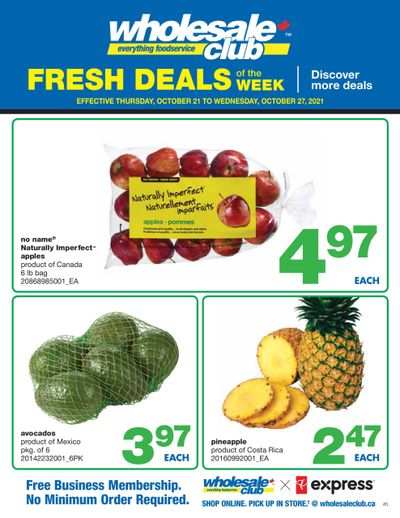 Wholesale Club (Atlantic) Fresh Deals of the Week Flyer October 21 to 27