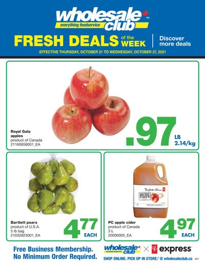 Wholesale Club (West) Fresh Deals of the Week Flyer October 21 to 27