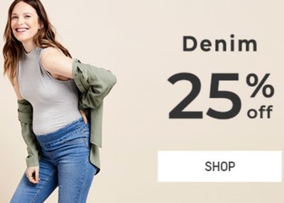 Thyme Maternity Canada Sale: 25% OFF Denim + 40% OFF Outerwear & More!