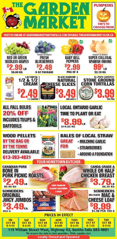 The Garden Market Flyer October 22 to 28