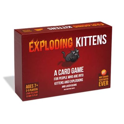 Exploding Kittens LLC - A Russian Roulette Card Game, Easy Family-Friendly Party Games - Card Games for Adults, Teens & Kids - 2-5 Players (Model number: EKG-ORG1-1) $16.97 (Reg $24.99)