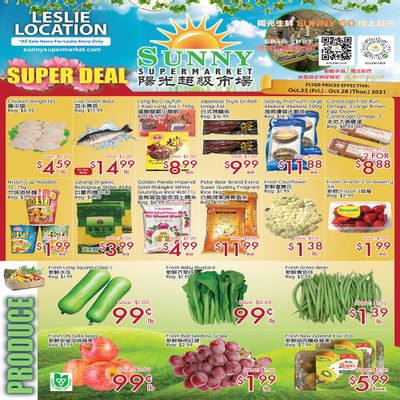 Sunny Supermarket (Leslie) Flyer October 22 to 28