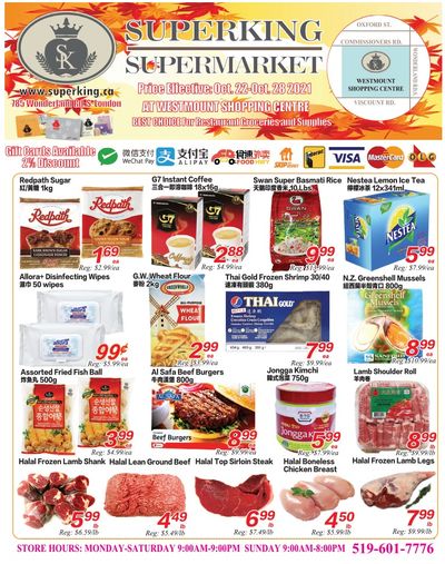 Superking Supermarket (London) Flyer October 22 to 28