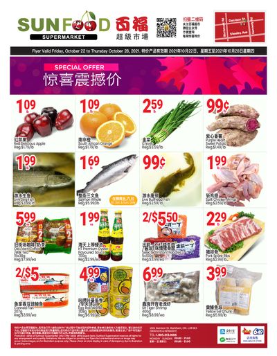 Sunfood Supermarket Flyer October 22 to 28