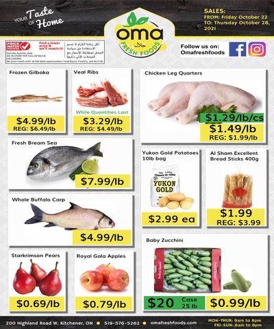 Oma Fresh Foods Flyer October 22 to 28