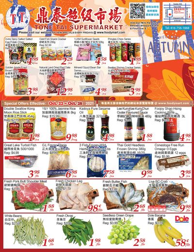 Tone Tai Supermarket Flyer October 22 to 28