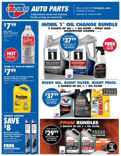 Carquest Weekly Ad Flyer October 22 to October 29