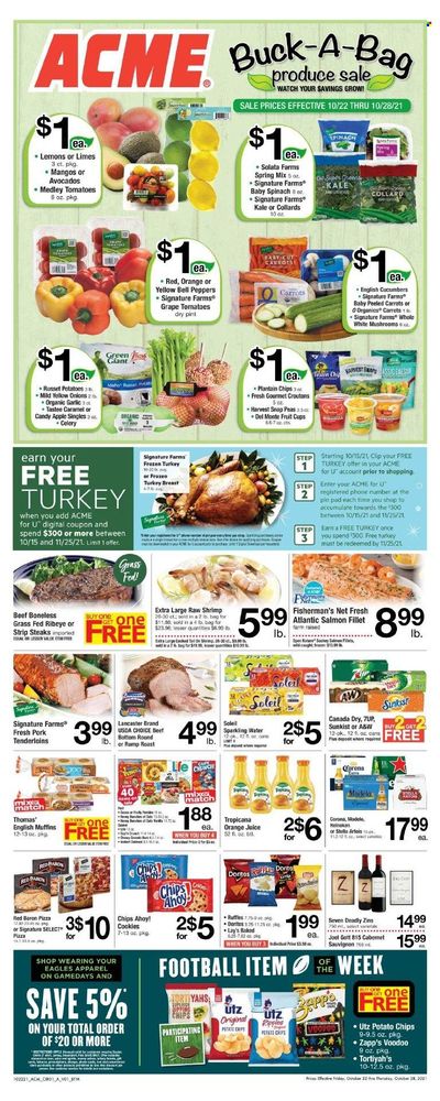 ACME (DE, NJ, NY, PA) Weekly Ad Flyer October 22 to October 29