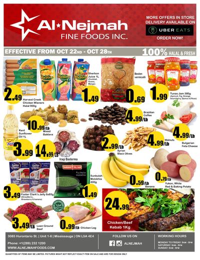 Alnejmah Fine Foods Inc. Flyer October 22 to 28