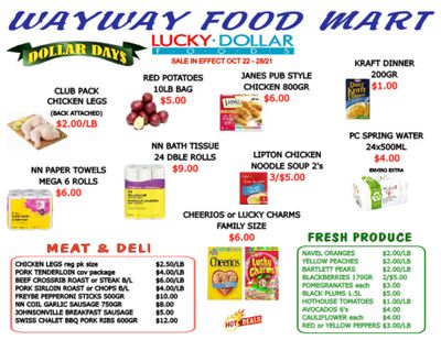 WayWay Food Mart Flyer October 22 to 28