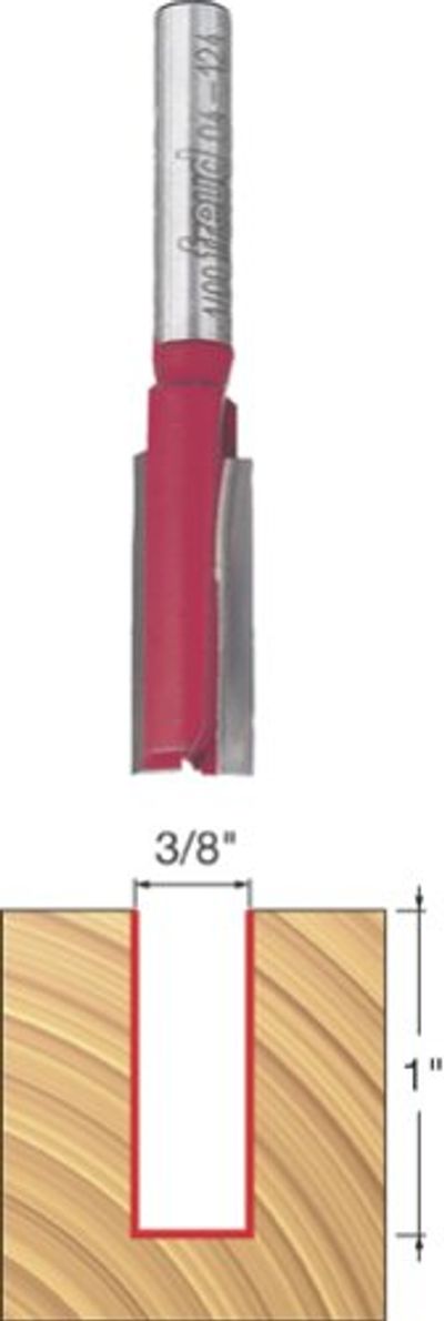 Freud 04-124 3/8-Inch Diameter by 1-Inch Double Flute Straight Router Bit with 1/4-Inch Shank $24.58 (Reg $26.51)