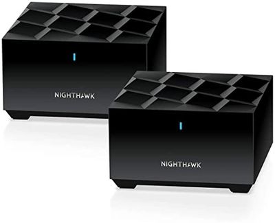 NETGEAR Nighthawk Whole Home Mesh WiFi 6 System (MK62) - AX1800 Router with 1 Satellite Extender, Coverage up to 3,000 sq. ft. and 25+ Devices $199 (Reg $299.99)