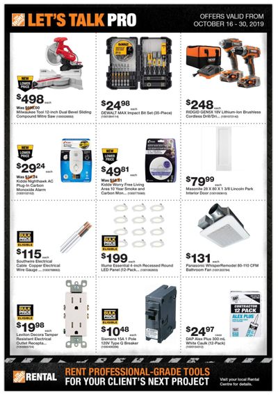 Home Depot Pro Flyer October 16 to 30