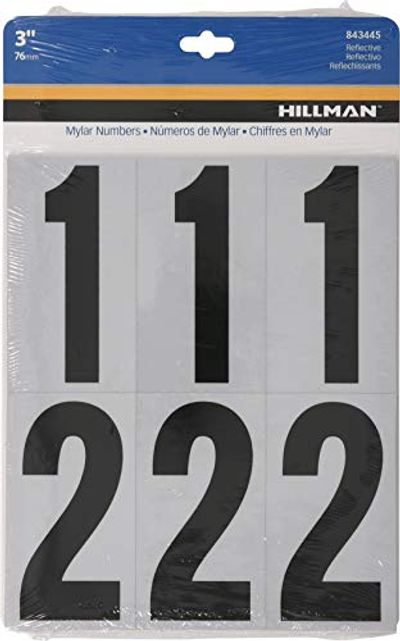 Hillman 843445 Reflective Adhesive Mailbox Number Pack, 3", Black and White $8.6 (Reg $15.75)