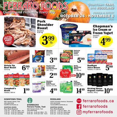 Ferraro Foods Flyer October 26 to November 8